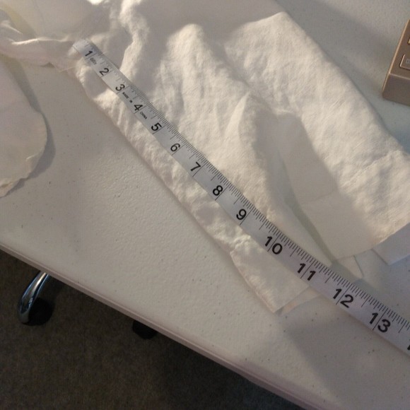 Style & Co. Collection White Linen Blend 3/4 Sleeve Blouse Top Women's Size 16 - Picture 9 of 10